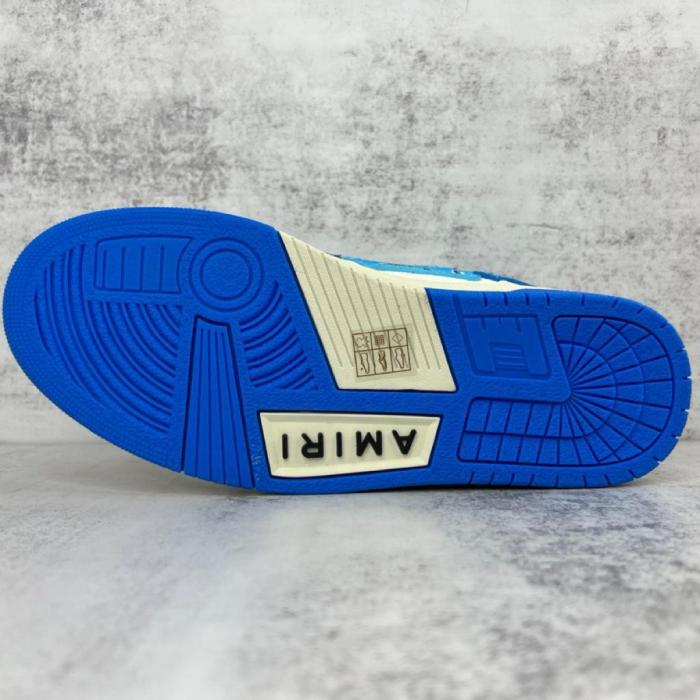 AMIRI Skel Top Hi Bandana White Blue