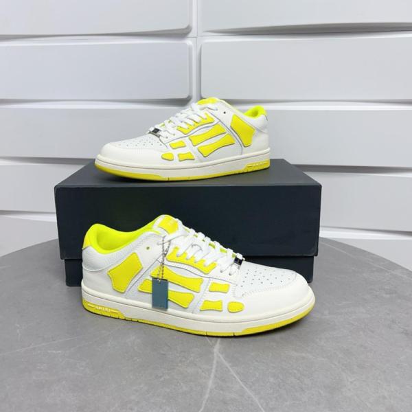 AMIRI Skel Top Low White Fluorescent Yellow