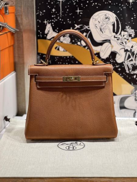  Handbags Hermes Kelly size:25 cm