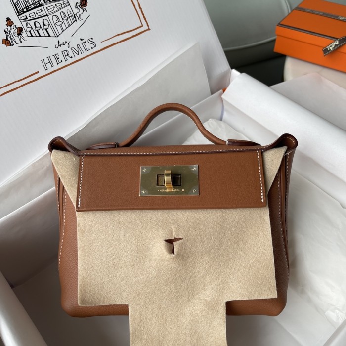 Handbags Hermes mini ever color size：21 cm