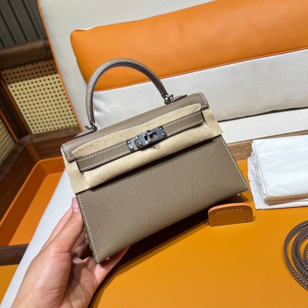  Handbags Hermes Mini Kelly size:19 cm