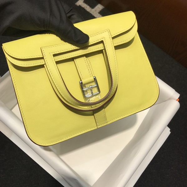  Handbags Hermes Halzan  size:22 cm