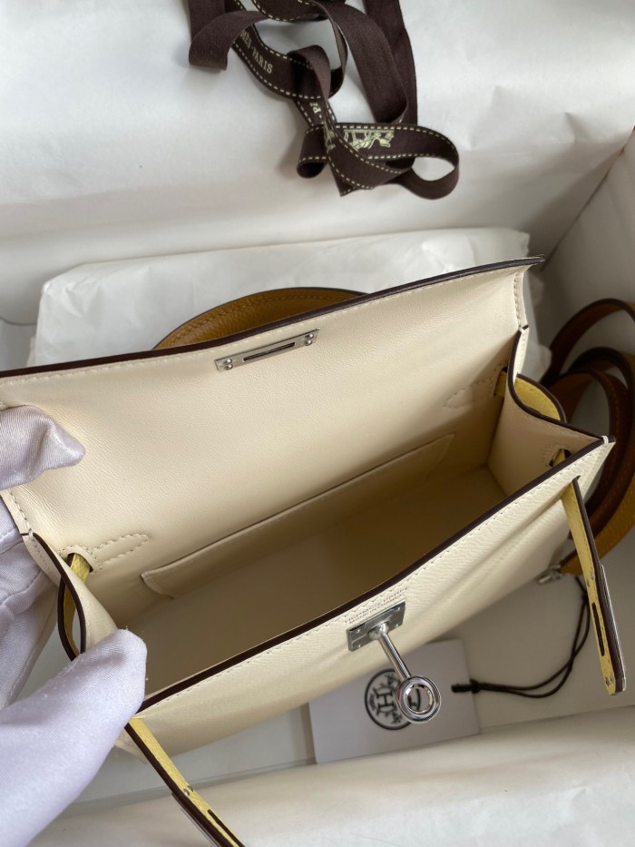  Handbags Hermes mini Kelly size:19 cm 