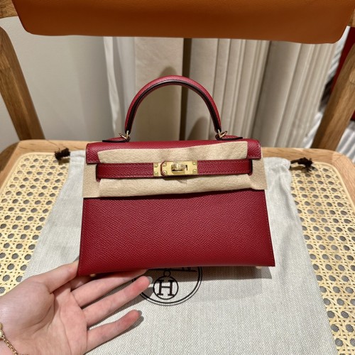  Handbags Hermes mini Kelly size:19cm