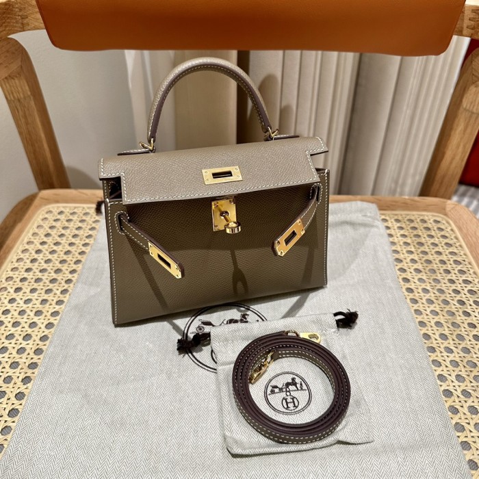  Handbags Hermes mini Kelly size:19cm