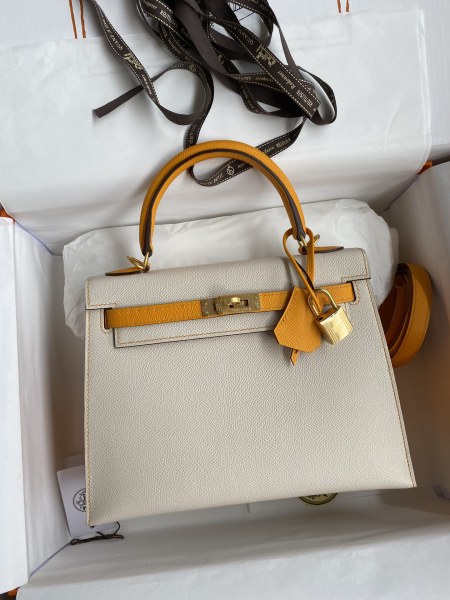  Handbags Hermes Kelly size:25 cm
