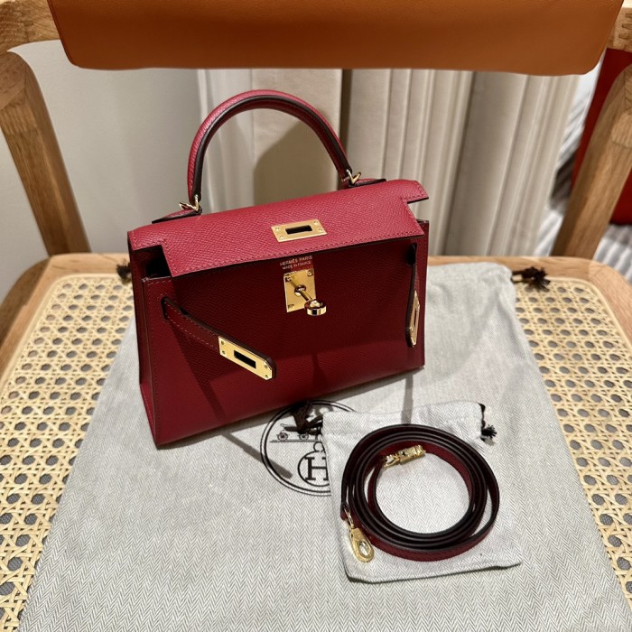  Handbags Hermes mini Kelly size:19cm