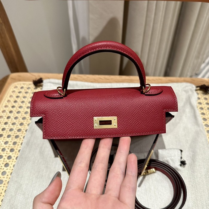  Handbags Hermes mini Kelly size:19cm