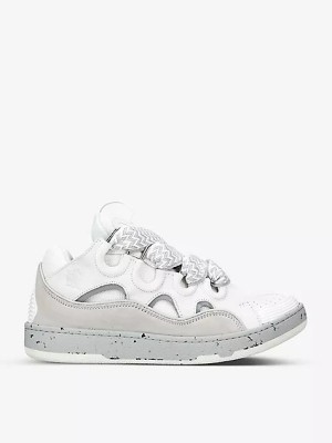 Lanvin Women's Curb Sneakers White Grey