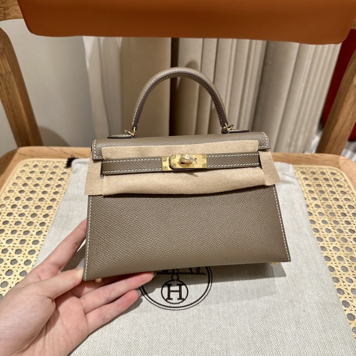  Handbags Hermes mini Kelly size:19cm