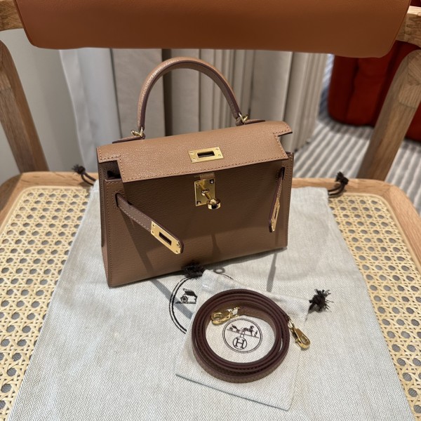  Handbags Hermes mini Kelly size:19 cm