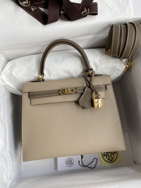 Handbags Hermes Kelly size:25 cm