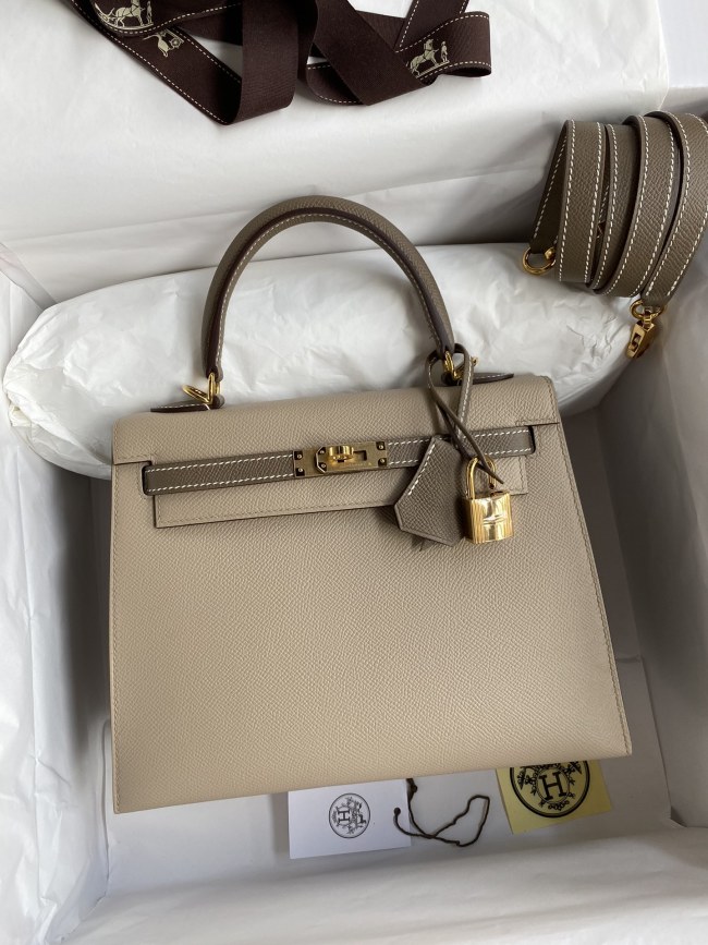  Handbags Hermes Kelly size:25 cm