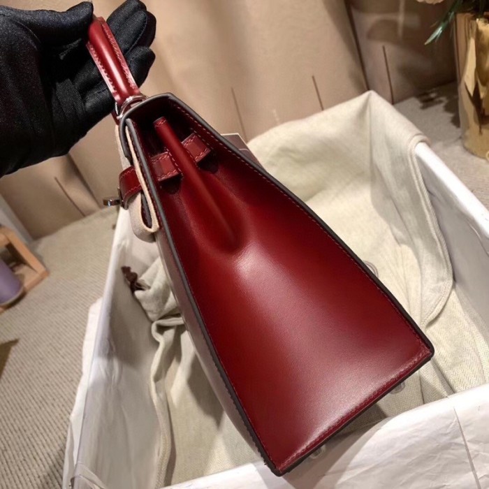  Handbags Hermes Kelly Box size:25 cm