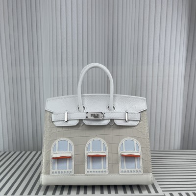  Handbags Hermes Birkin Sllier size:25 cm