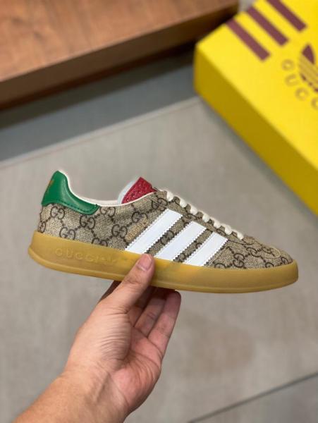 adidas x Gucci Gazelle Beige GG Monogram