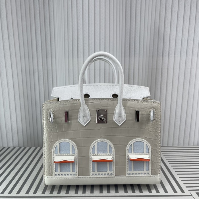  Handbags Hermes Birkin Sllier size:25 cm