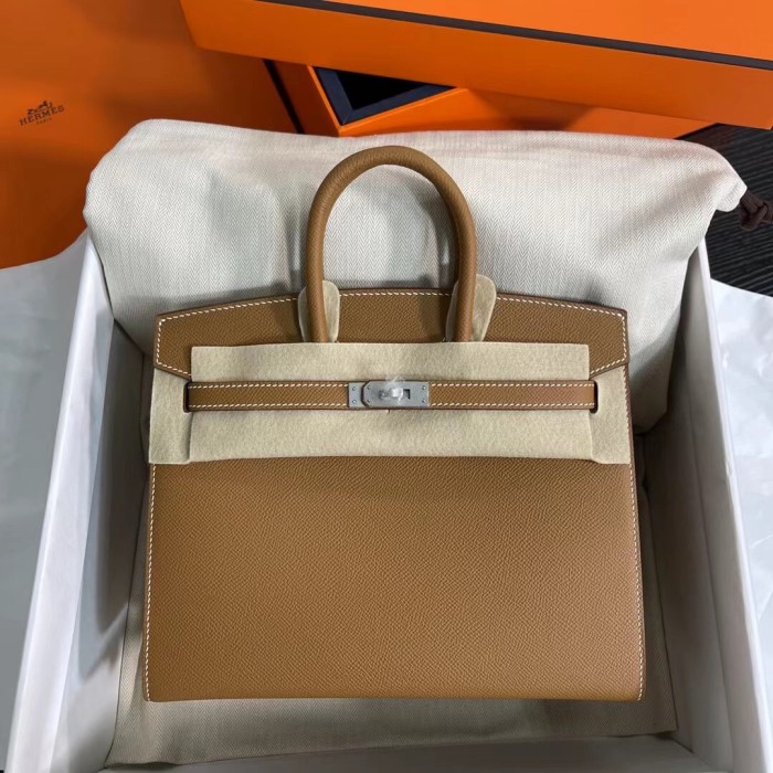  Handbags Hermes Birkin Sllier size:25 cm