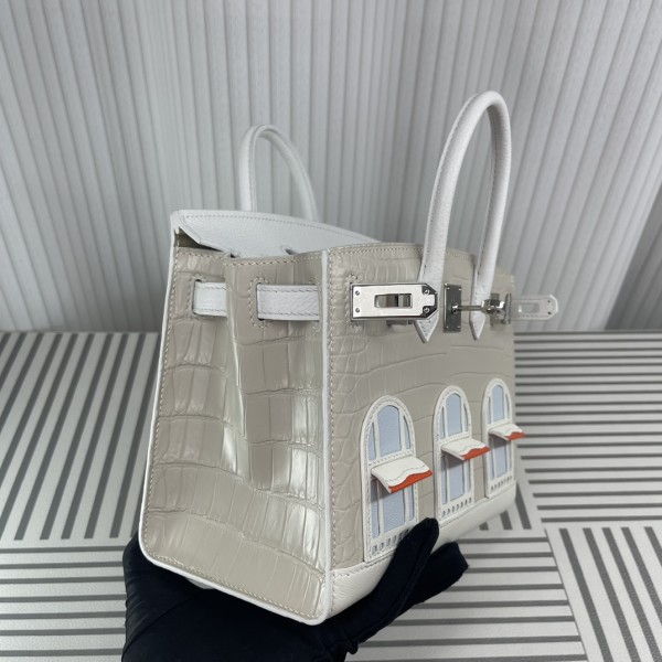  Handbags Hermes Birkin Sllier size:25 cm