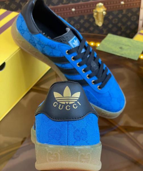 adidas x Gucci Gazelle Blue GG Monogram