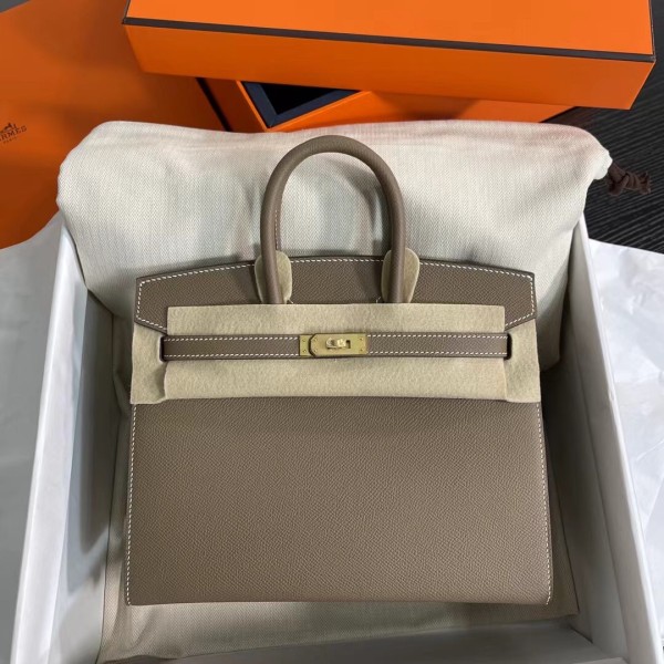 Handbags Hermes Birkin Sllier size:25 cm
