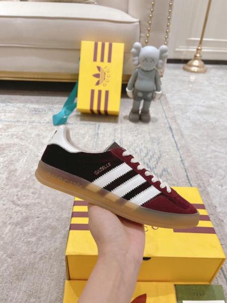 adidas x Gucci Gazelle Burgundy Velvet