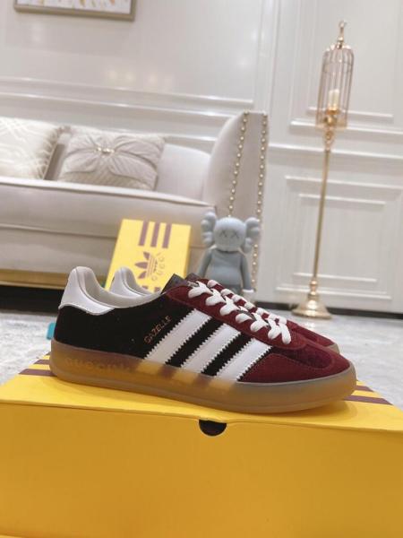adidas x Gucci Gazelle Burgundy Velvet
