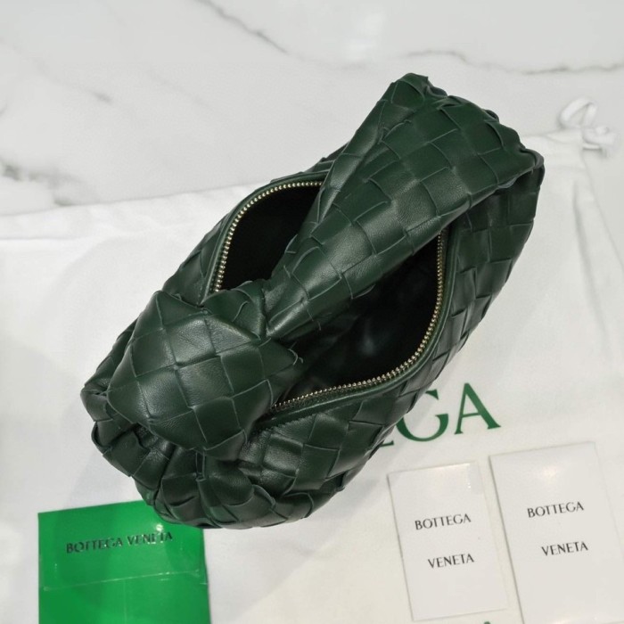 Bottega Veneta JODIE Lambskin Handbag Mini Women's Ink Green 651876VCPP53014 size 28*8*23cm