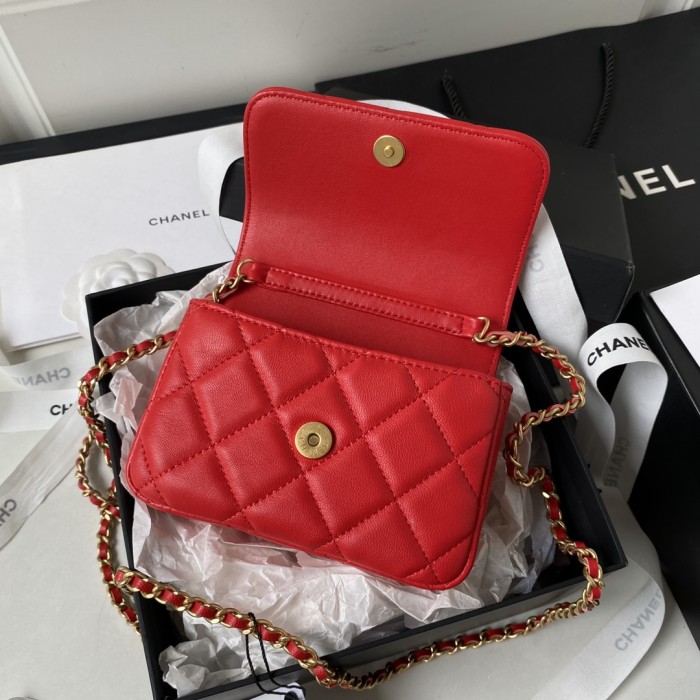  Handbags Chanel AP3485  size:10 × 13.2 × 4.5  cm