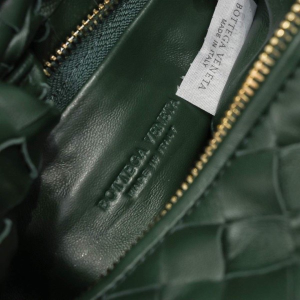 Bottega Veneta JODIE Lambskin Handbag Mini Women's Ink Green 651876VCPP53014 size 28*8*23cm
