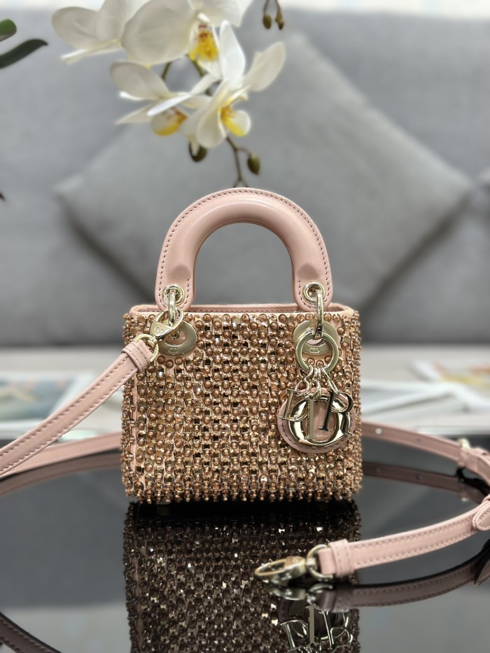  Handbags Lady Dior S0856 size:12*10.5*5 cm