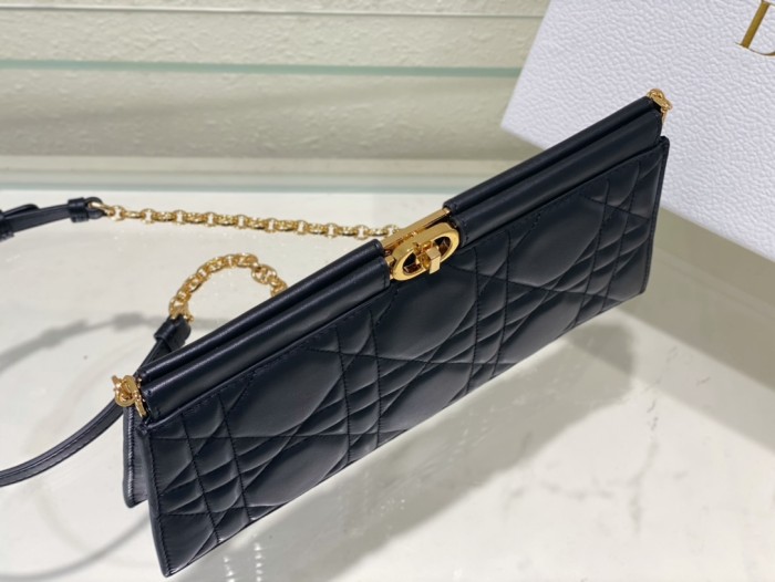  Handbags Dior Caro Colle Noire 5166 size:27.5 x 14 x 4.5 cm