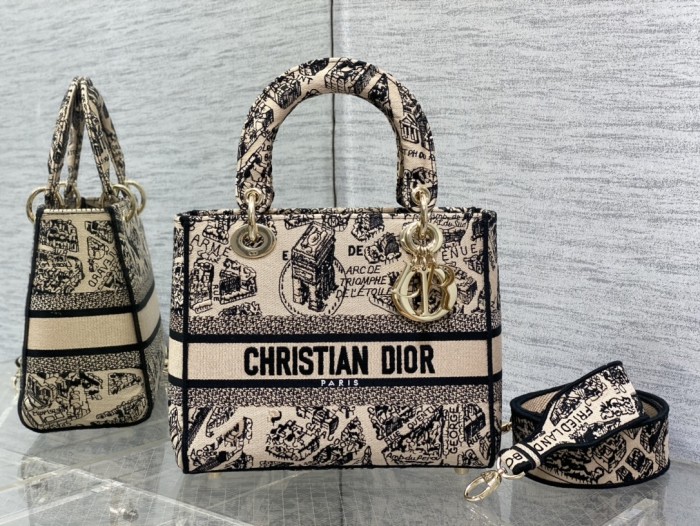 Handbags Lady Dior M0565OOMP-M918 size 24*11*20 cm