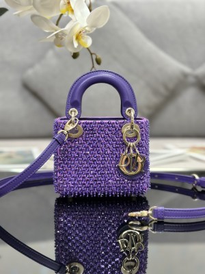  Handbags Lady Dior S0856 size:12*10.5*5 cm