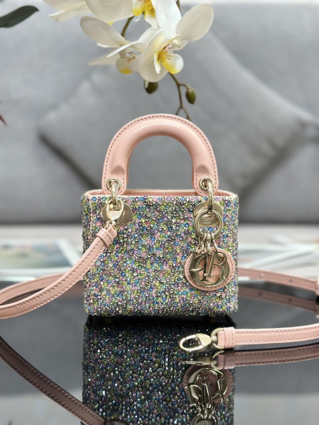  Handbags Lady Dior S0856 size:12*10.5*5 cm