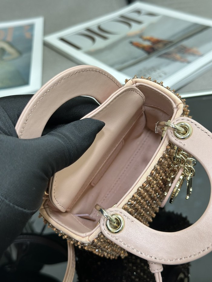  Handbags Lady Dior S0856 size:12*10.5*5 cm