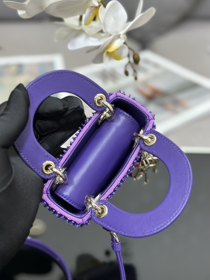  Handbags Lady Dior S0586 size:12*10.5*5 cm