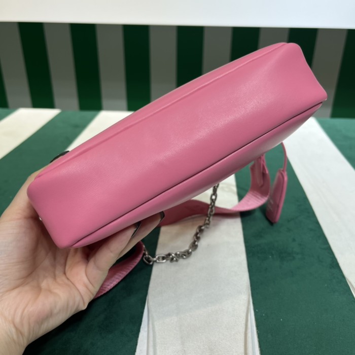 PRADA 2005 Shoulder Bag Begonia Pink 1BH204_R064_F0638_V_V9L size: 22*6*18 cm