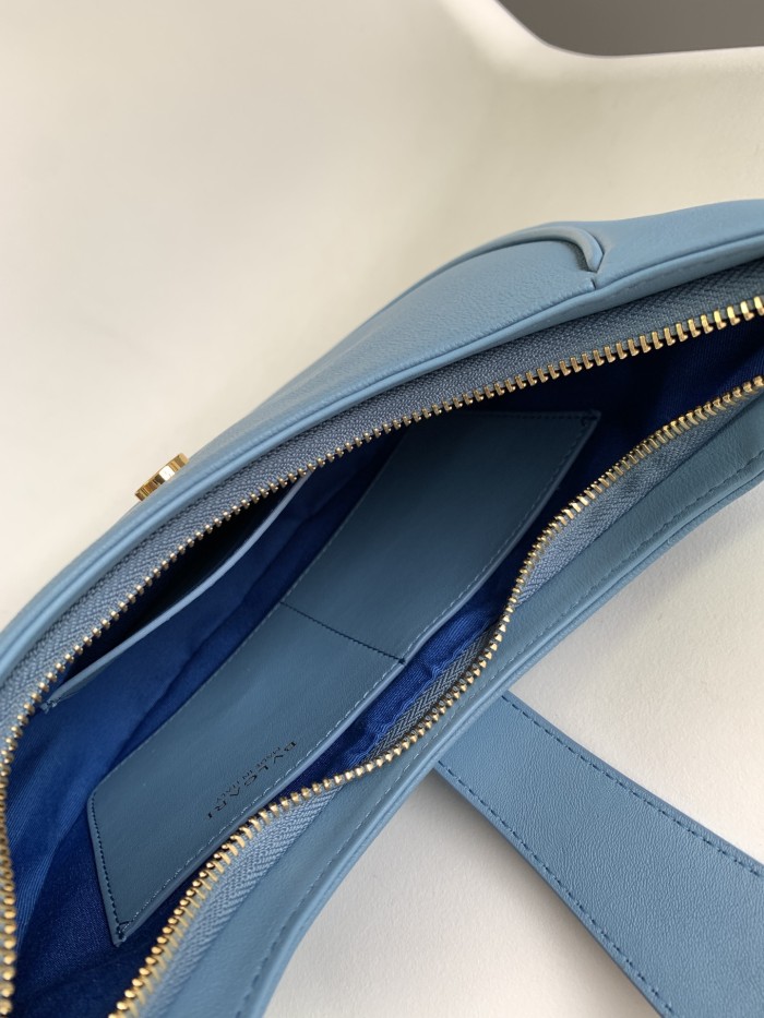 BVLGARI Serpenti Ellipse Cow Leather Handbag Shoulder Bag Crossbody Bag Women's Sapphire Blue 291640 size 25.5*5.5*25 cm