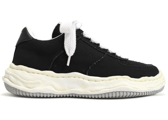 Maison Mihara Yasuhiro Wayne OG Sole Washed Canvas Low Black