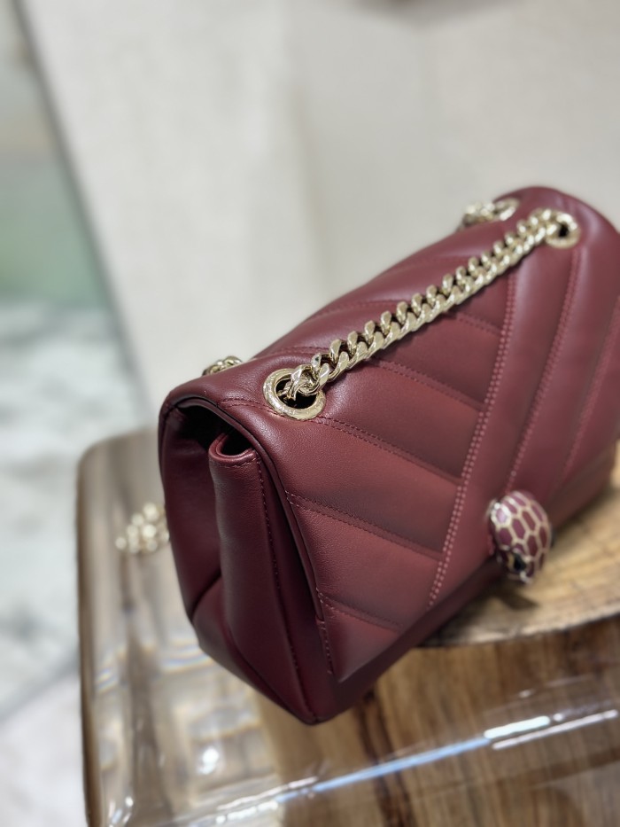 BVLGARI Serpenti Cabochon Handbags 287985 size 27*11*19 cm