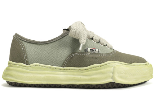 Maison Mihara Yasuhiro Baker OG Sole Over Dyed Canvas Low Green