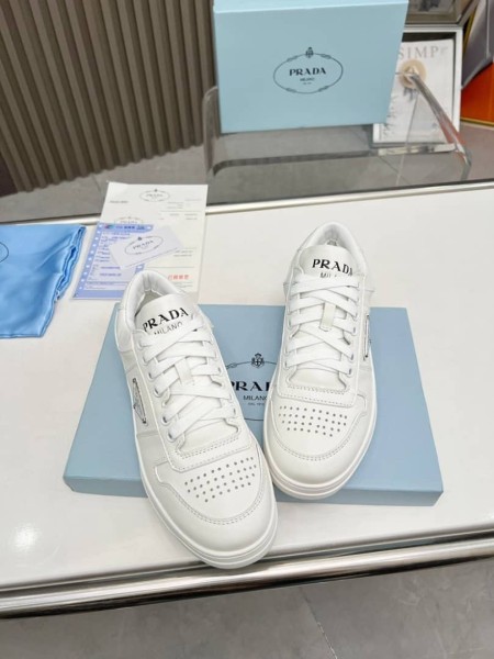 PRADA Downtown Leather Sneakers