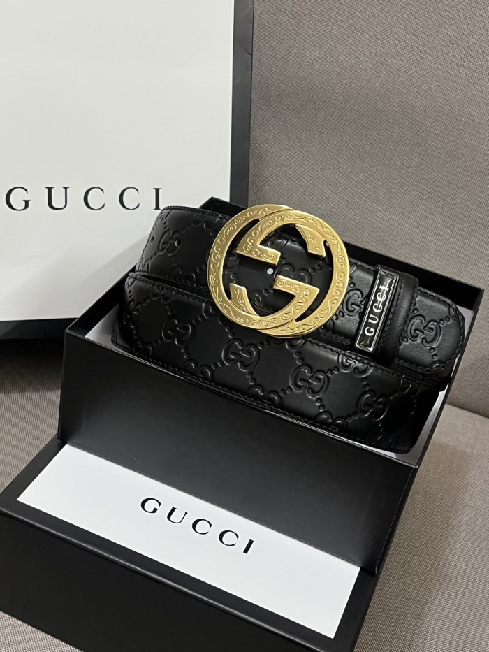  Streetwear Belt Gucci Signature size:3.8 Cm