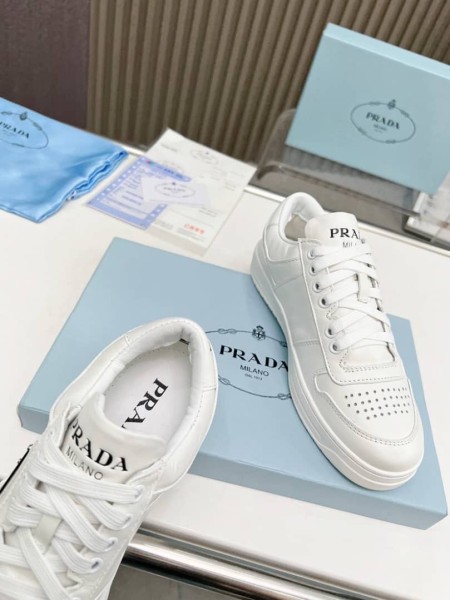 PRADA Downtown Leather Sneakers