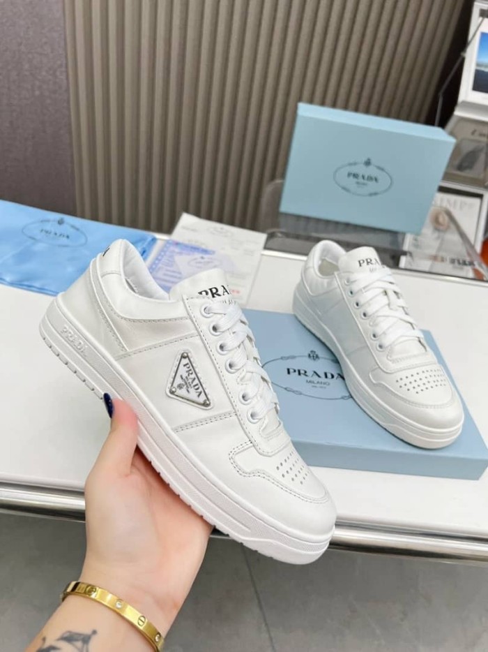 PRADA Downtown Leather Sneakers