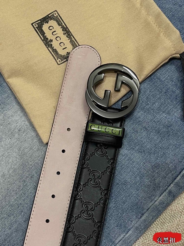  Streetwear Belt Gucci Signature size:3.8 Cm
