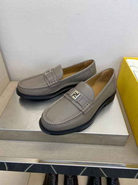 FENDI FF Loafers Men's Beige