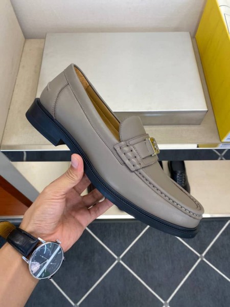 FENDI FF Loafers Men's Beige