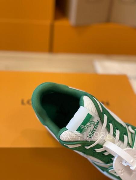 Louis Vuitton Trainer Green Monogram Denim